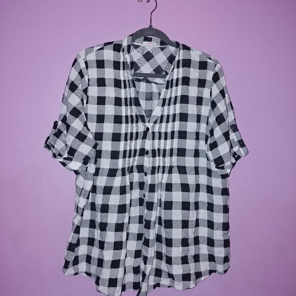 Checker blouse